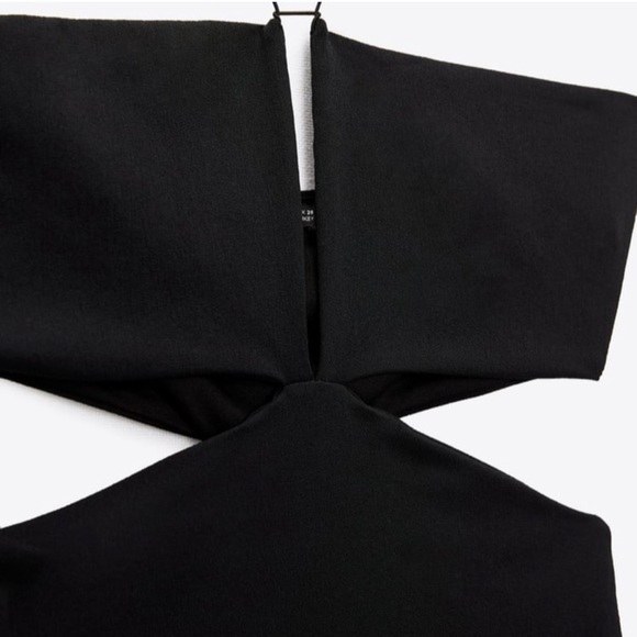 ZARA GEOMETRIC CUT OUT MIDI DRESS- small - Picture 10 of 10